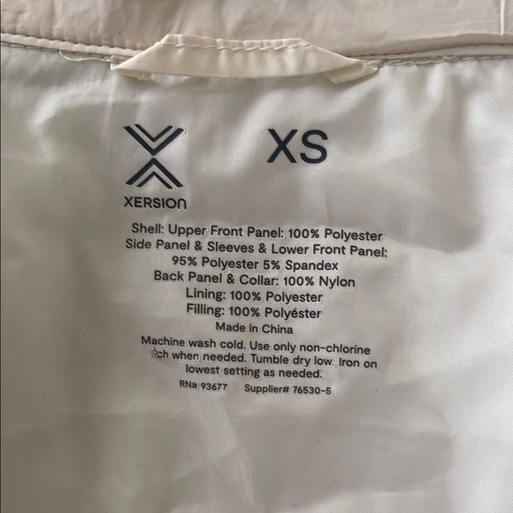 Xersion Women's Cream Quilted Jacket size XS - Picture 2 of 3